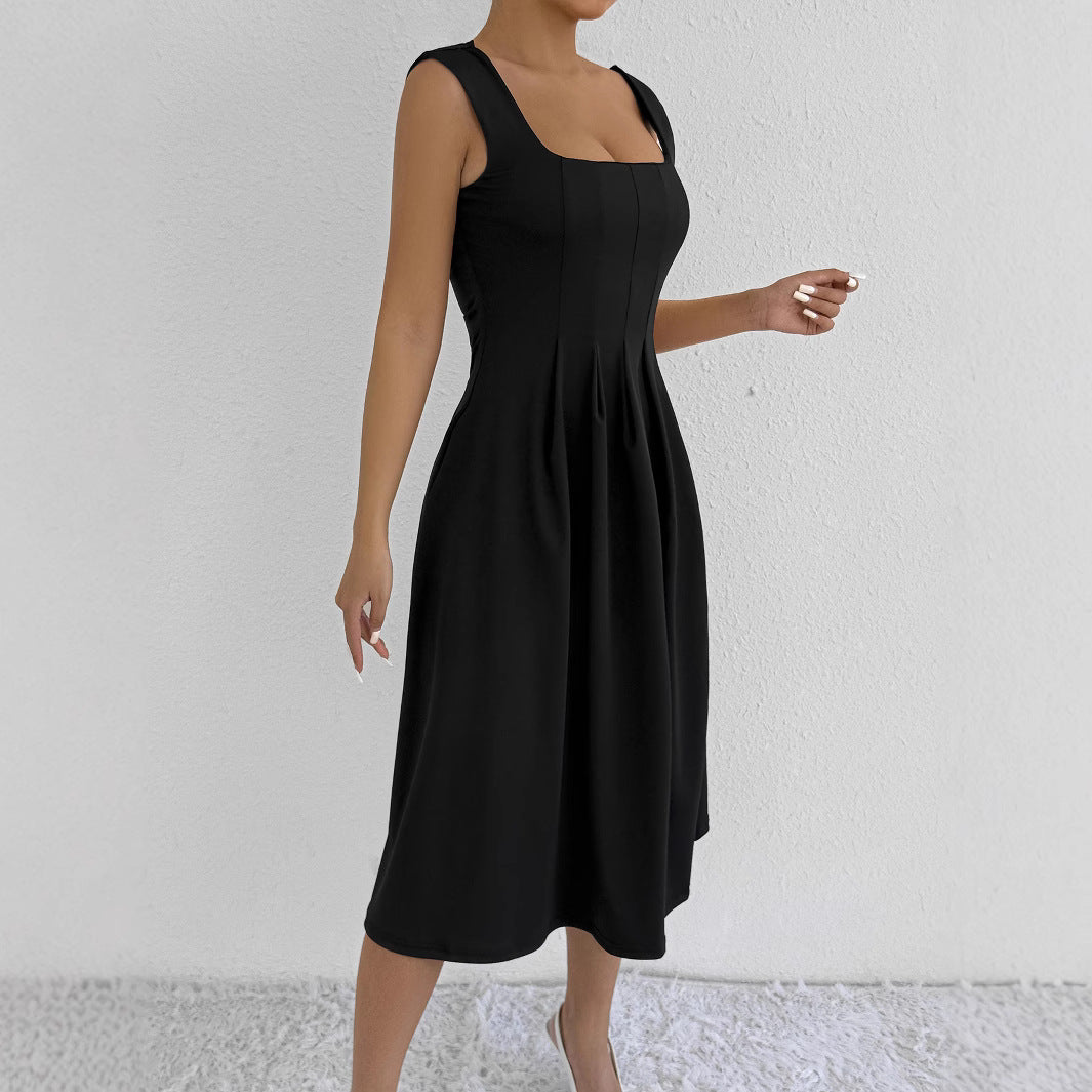 Summer New Style Slim Fit Backless Sleeveless Vest Dress Cross-Border Women's Fashion Dress Exposed Back Strapless Gown