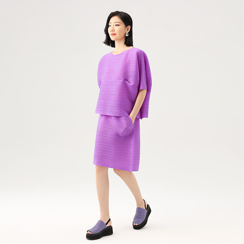 Summer New Fresh Sweet T-shirt Loose Comfortable Age Reduction Short Skirt Set Dress