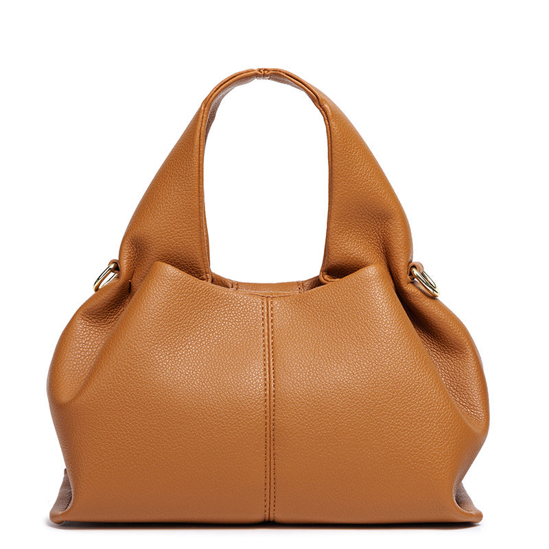Ladies Cloud Jiaozi Bag New Popular Portable Lunch Box Bag French Texture Shoulder Slung Bag.