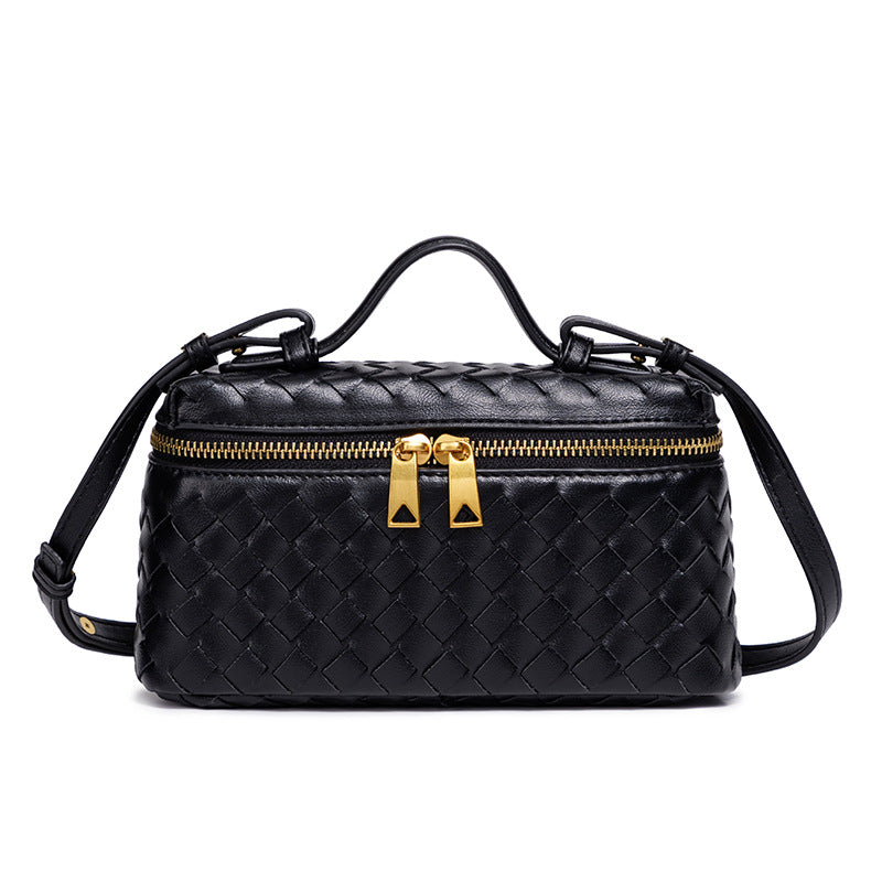 Hand-woven New One-shoulder Fashion Lunch Box Bag, Practical and Trendy Portable Oblique Span Box Bag