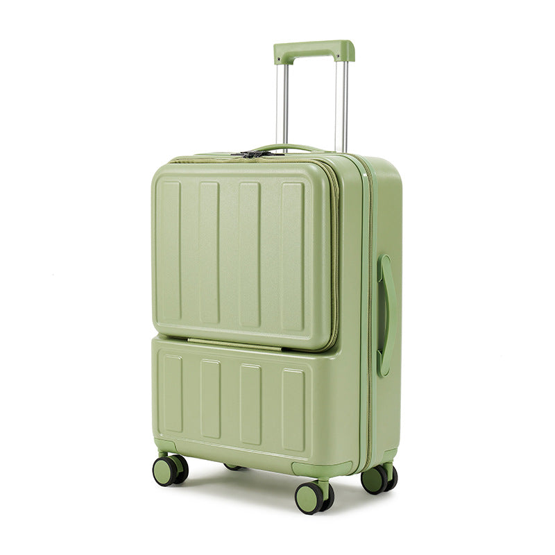 Front Opening Luggage USB Charging Suitcase Aluminum Frame Password Trolley Case Zipper Trip Cabin Carry-on Rolling Travel Bags