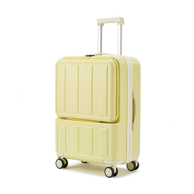 Front Opening Luggage USB Charging Suitcase Aluminum Frame Password Trolley Case Zipper Trip Cabin Carry-on Rolling Travel Bags