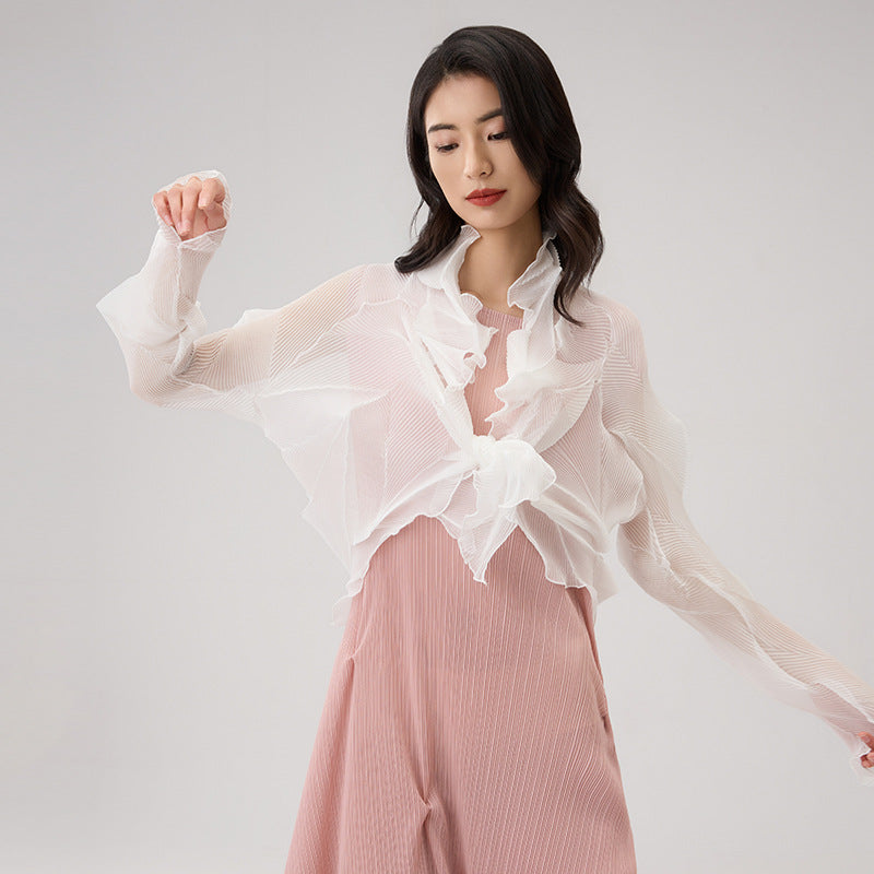 Summer New Long-sleeved Sunscreen Chiffon Small Jacket with Long Sleeves