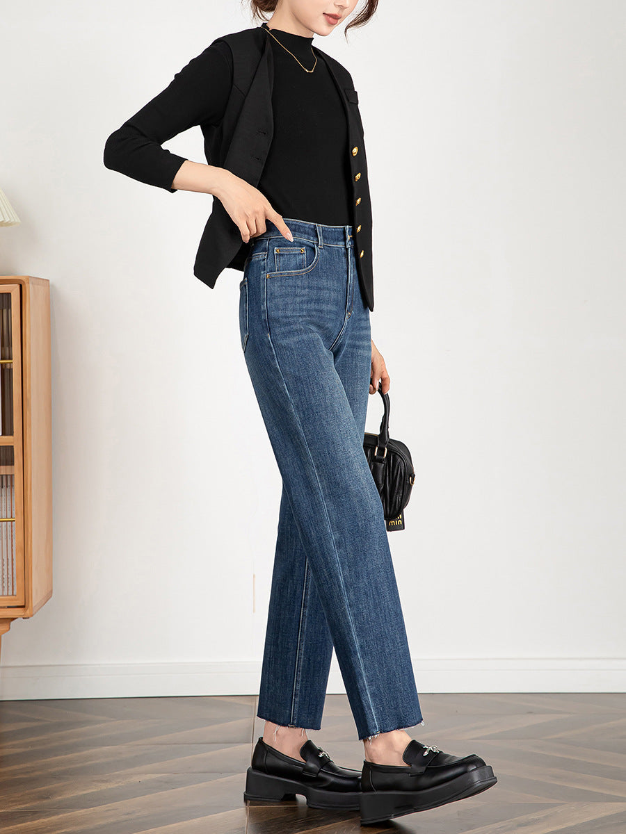 Women's Skinny Elastic Jeans Korean Fashion Slim Pencil Pants