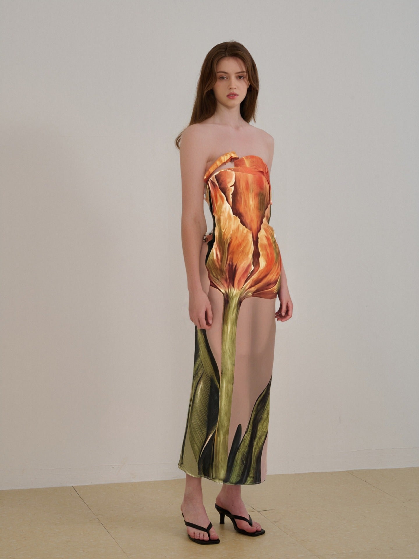 Sexy Strapless Backless Printed Long Dress Women Fashion Sleeveless Off Shoulder Vestidos Summer Lady Party Evening Robes
