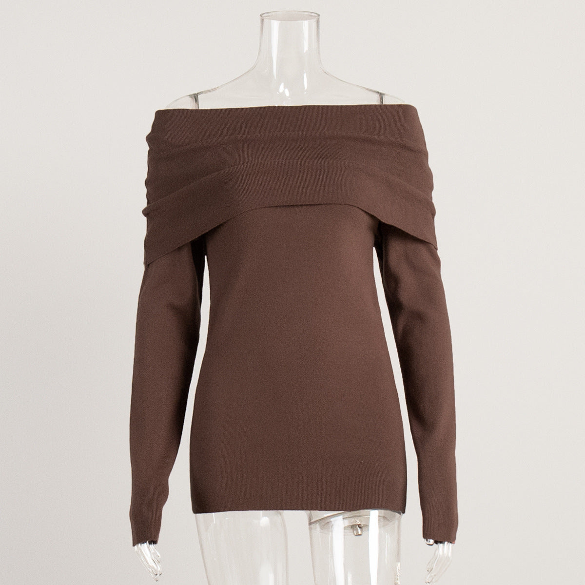 Knitted Sweater Women Fashion Pullover Long Sleeves Sexy Sweater