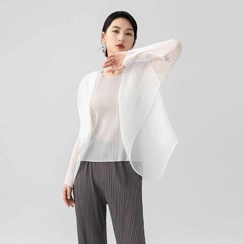 New Summer Fashion Lightweight Lapel Long Sleeve Clothes