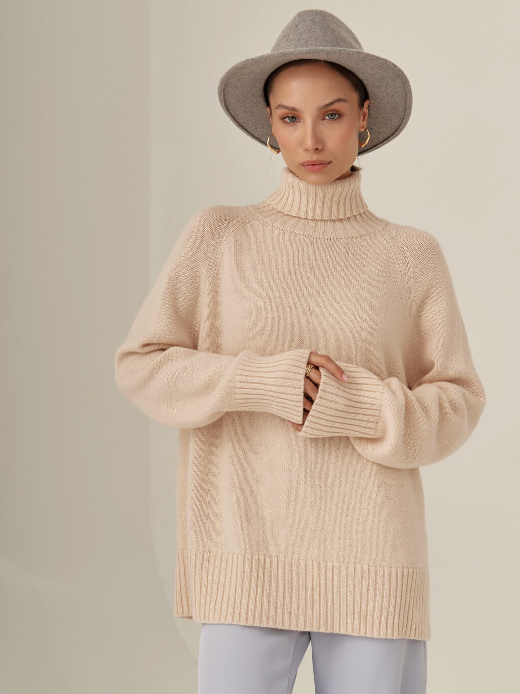 WomenWarm Pullover Tops Winter Oversized Casual Loose Knitted