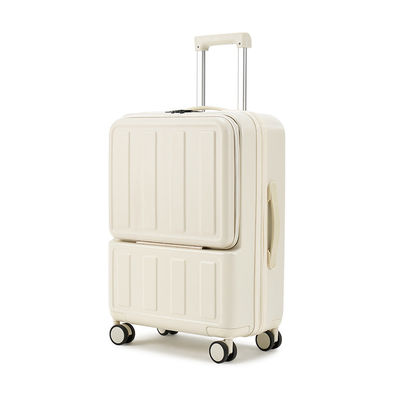 Front Opening Luggage USB Charging Suitcase Aluminum Frame Password Trolley Case Zipper Trip Cabin Carry-on Rolling Travel Bags