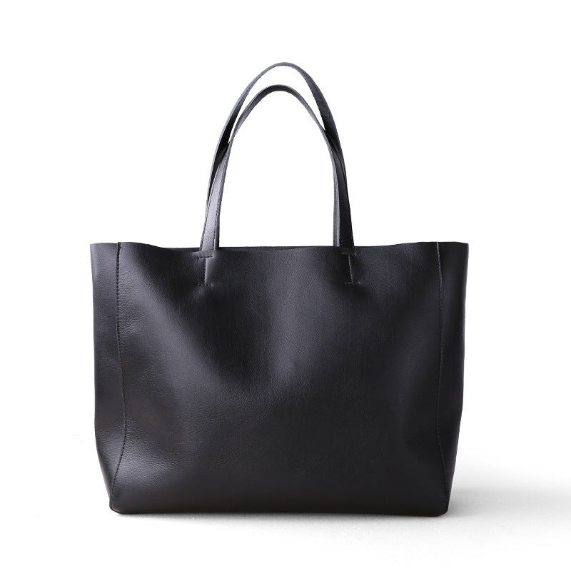 Soft Genuine Leather Women Shoulder Bags Large Capacity Female Totes Bag Brand Designer Leather Lady Handbag Casual