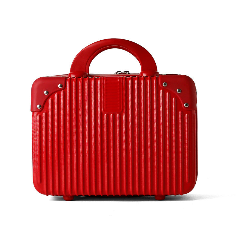 14 inch Mini Women Travel Suitcase Storage Bags Cosmetic Box Hand Luggage Organizer Makeup Case Small Password Box Boarding Case