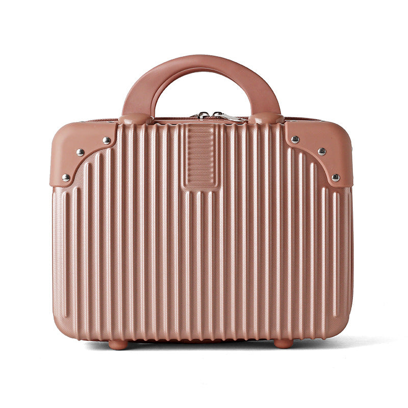 14 inch Mini Women Travel Suitcase Storage Bags Cosmetic Box Hand Luggage Organizer Makeup Case Small Password Box Boarding Case