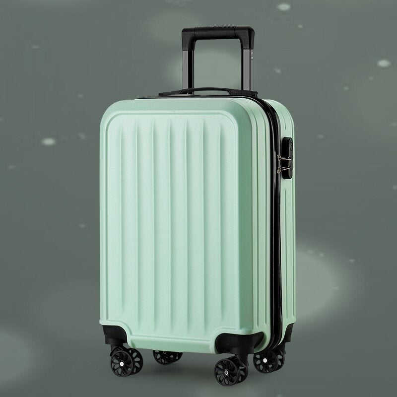 Small Fresh Luggage Lightweight Travel Multifunctional Luggage Solid Color Student Suitcase Silent Universal Luggage and Bag
