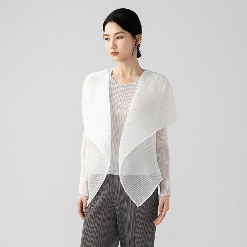 New Summer Fashion Lightweight Lapel Long Sleeve Clothes
