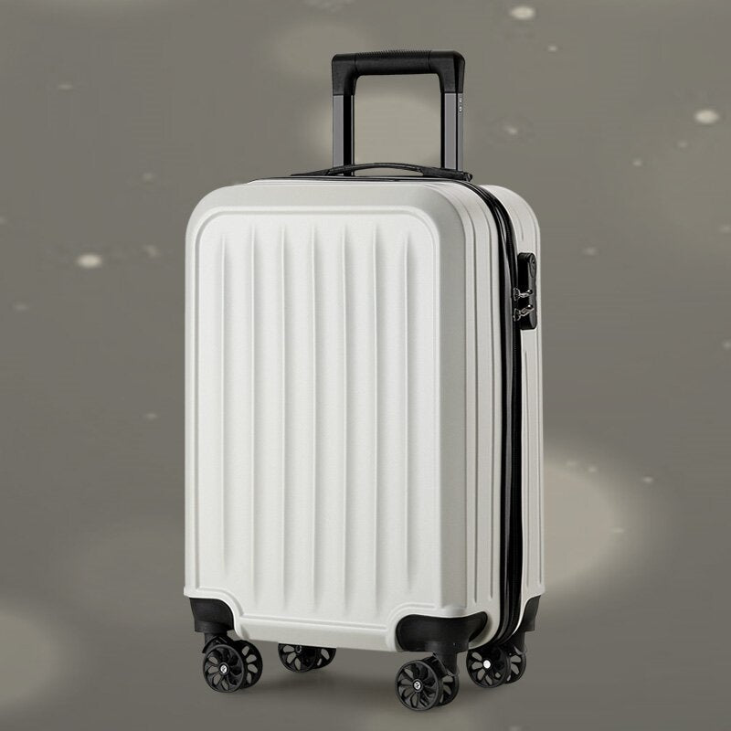 Small Fresh Luggage Lightweight Travel Multifunctional Luggage Solid Color Student Suitcase Silent Universal Luggage and Bag