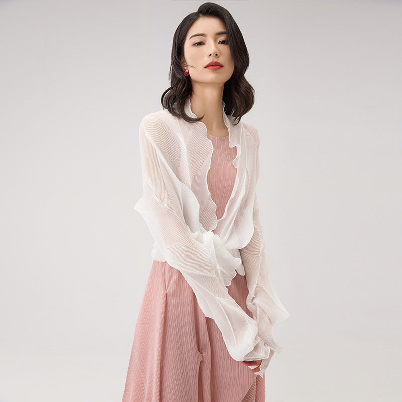 Summer New Long-sleeved Sunscreen Chiffon Small Jacket with Long Sleeves