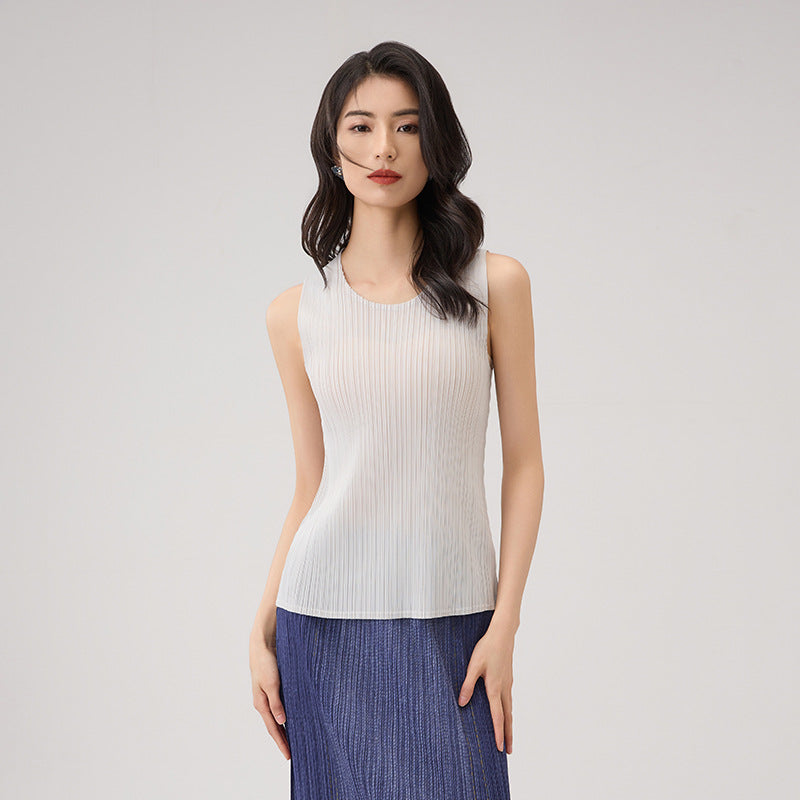 Summer New Fashion Casual Temperament Versatile Pullover Sleeveless Tops