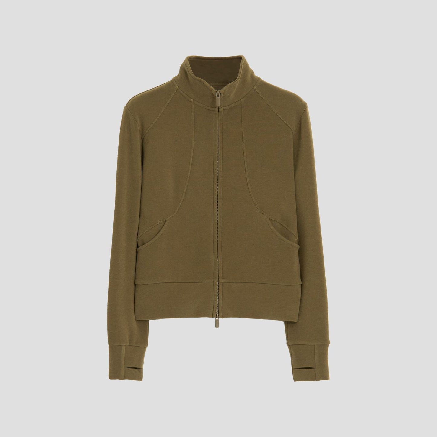 Women Sport Jacket Crop Length Breathable Warm Cozy SCUBA Full-Zip Cropped Hoodie Sweater