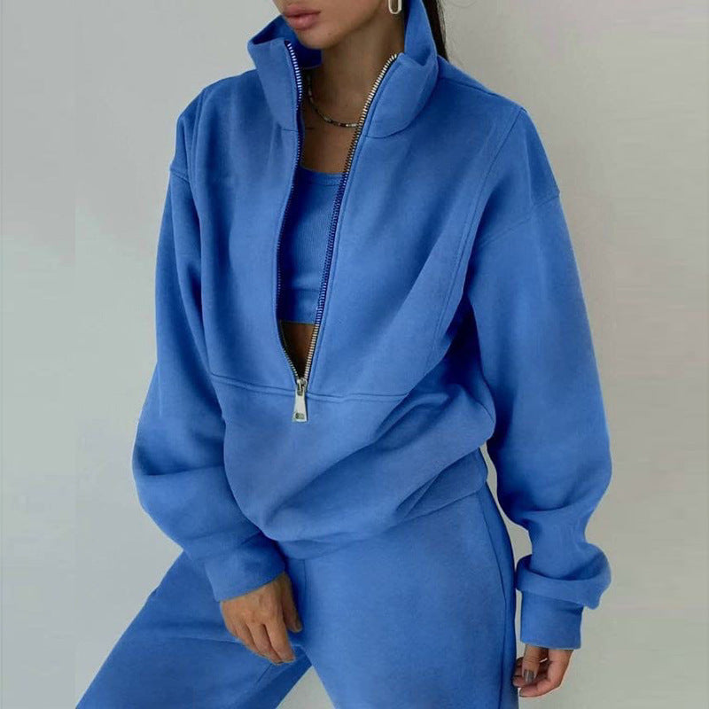 Sweatshirt Women's Two Pieces Set Sports Pants Sportswear Autumn Winter Tracksuit Sports Suit Comfortable Traffic Store
