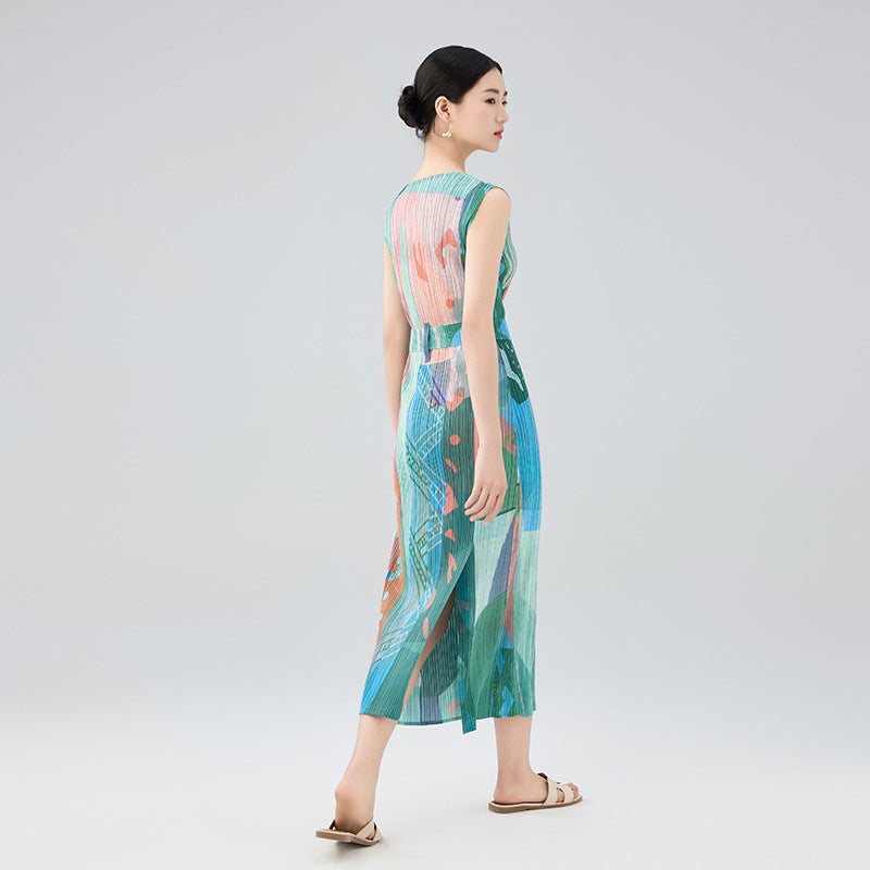 Spring and Summer New Sleeveless Slim Casual Fashion Versatile A-line Skirt