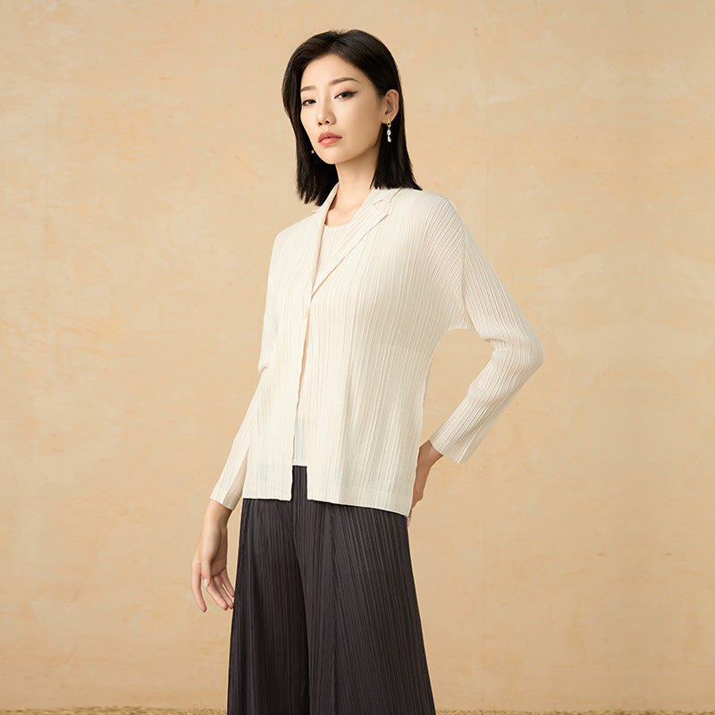 Spring and Summer New Striped Casual Fashion Commuter Temperament Loose Suit