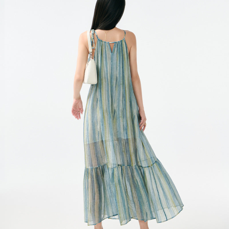 Sanya Beachside French Loose Atmosphere Dress