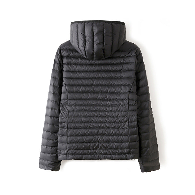 Light Down Jacket 90% White Duck Down Coat Casual Loose Winter Warm Outwear with Hood High Quality