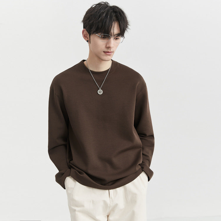 Cotton Men's T-shirt Solid Color Breathable Man Long Sleeves Pure Color Women T Shirt T-shirts for Male Tops Tees