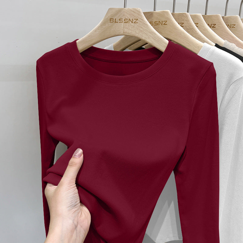 New Spring and Summer Womens Fashion Long Sleeve O-neck Tshirts