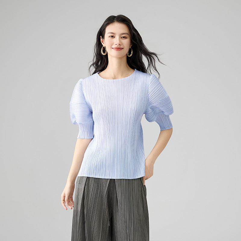 Women T Shirt Round Collar Sleeveless Solid Color New 2025 Summer Pullover Female Slim Casual Tops
