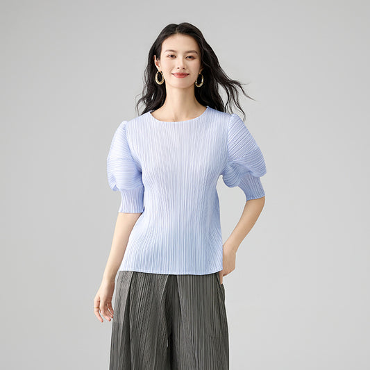 Women T Shirt Round Collar Sleeveless Solid Color New 2025 Summer Pullover Female Slim Casual Tops