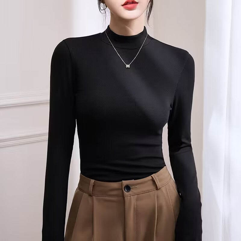 New Pullovers Women Bottom Shirts Sweater Fashion Long-sleeved Tops