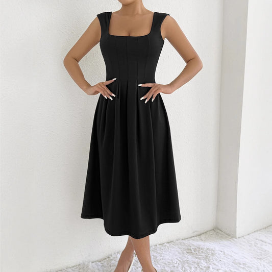 Summer New Style Slim Fit Backless Sleeveless Vest Dress Cross-Border Women's Fashion Dress Exposed Back Strapless Gown