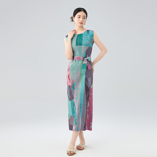 Spring and Summer New Sleeveless Slim Casual Fashion Versatile A-line Skirt