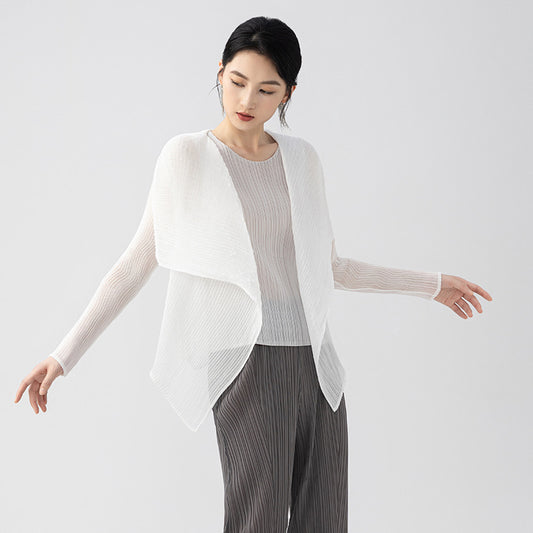 New Summer Fashion Lightweight Lapel Long Sleeve Clothes