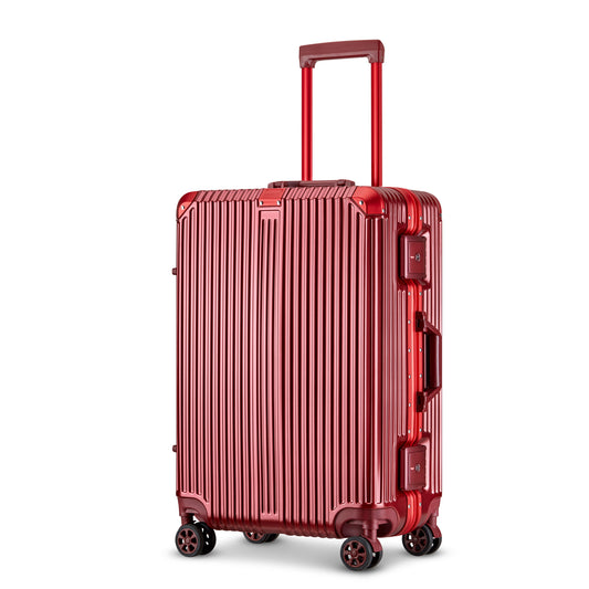 Suitcase Travel Suitcase Men 20 24 26 Carry-On Luggage Women PC Aluminum Frame Trolley Case TSA password lock