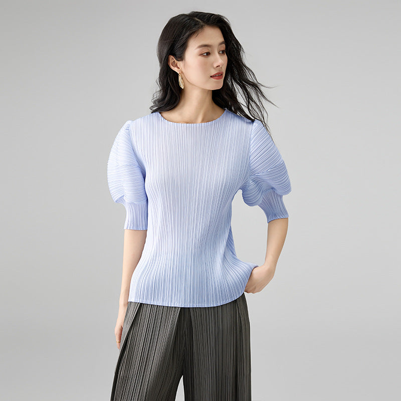 Women T Shirt Round Collar Sleeveless Solid Color New 2025 Summer Pullover Female Slim Casual Tops