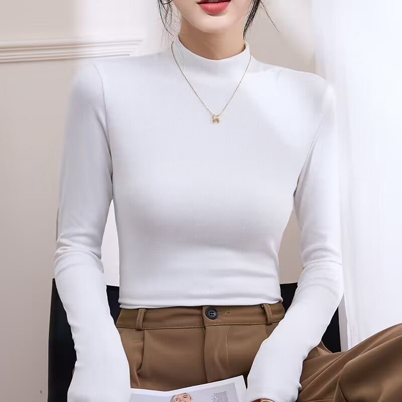 New Pullovers Women Bottom Shirts Sweater Fashion Long-sleeved Tops