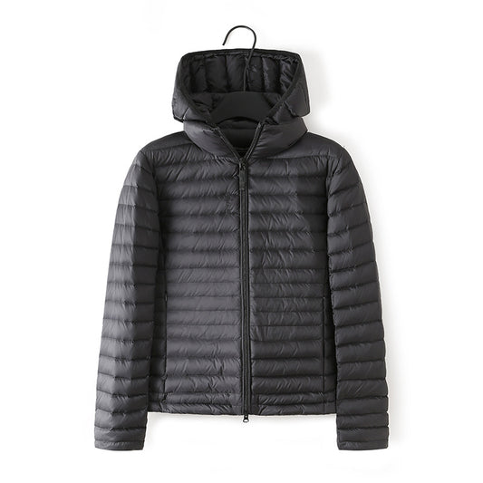 Light Down Jacket 90% White Duck Down Coat Casual Loose Winter Warm Outwear with Hood High Quality