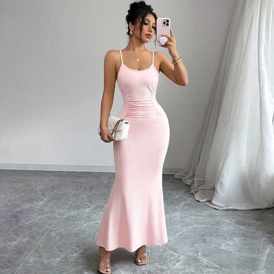 New Summer Women's Dress Long Sling Dresses Club Sexy Suspender Dress