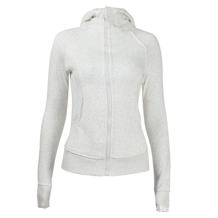 Women's New Yoga Clothes Top Women's Sports Running Fitness Zipper Cardigan Fleece Jacket Sweater Warm Autumn and Winter