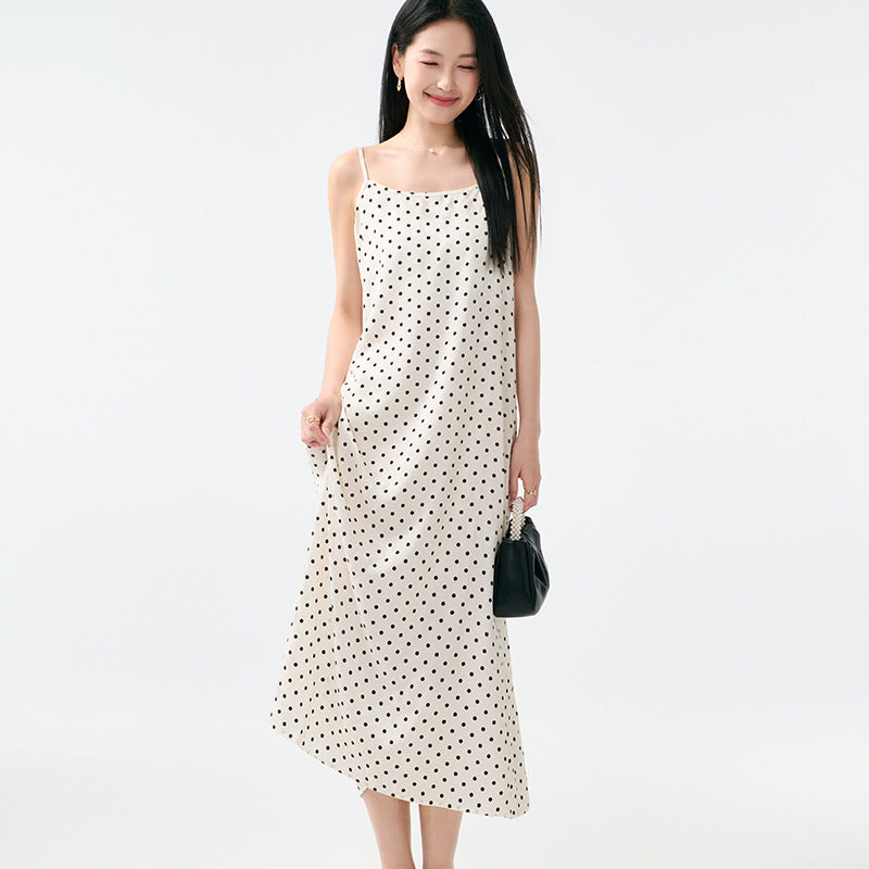 Fashion Female Elastic High Waist Casual Spaghetti Strap Sleeveless Dress Women Chiffon Dresses