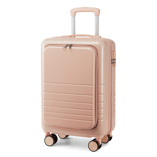 New Travel Suitcases with Wheels Rolling Luggage Female Front Open Trolley Case Boarding Case 20''suitcase 10 Kg Airplane Wheel