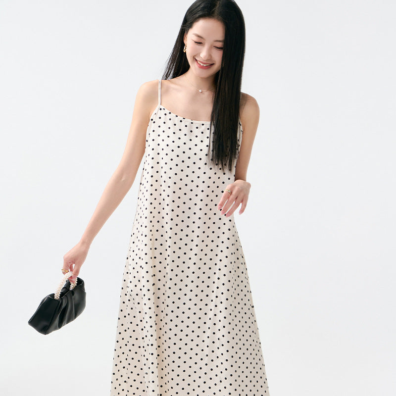 Fashion Female Elastic High Waist Casual Spaghetti Strap Sleeveless Dress Women Chiffon Dresses