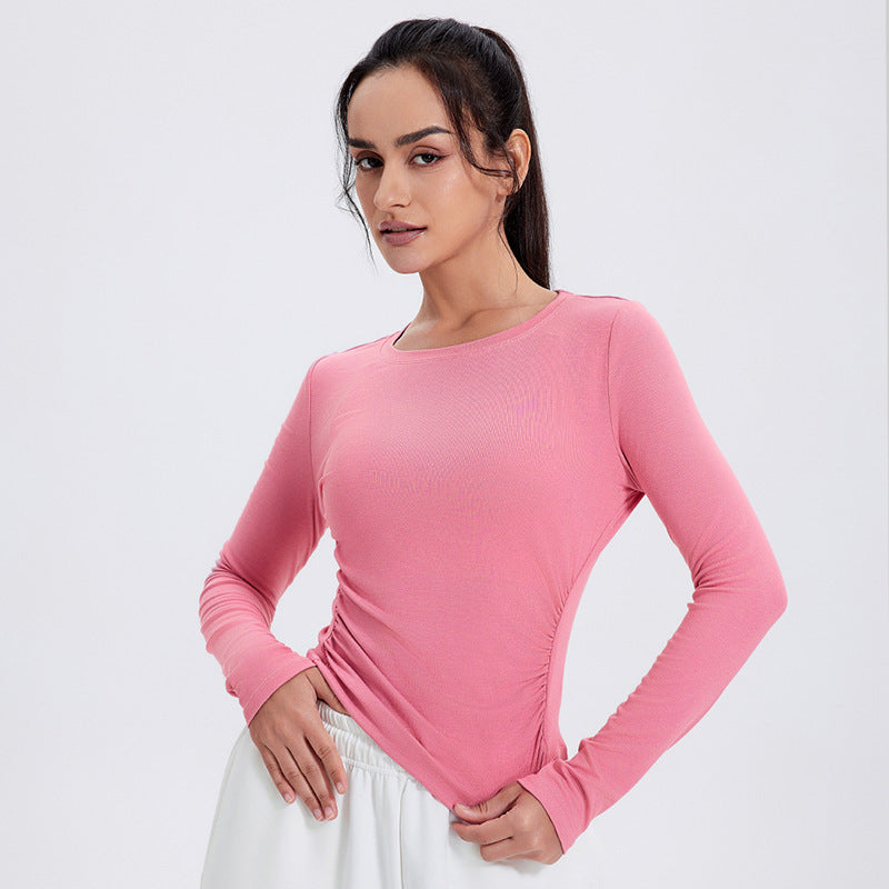 Long Sleeve Yoga Shirts Fitness Sport Top Elastic Breathable Gym Top Running Pilates Workout Clothing Autumn and Winter