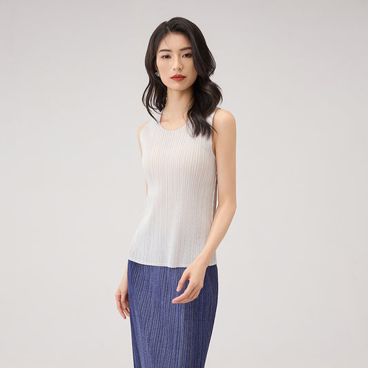 Summer New Fashion Casual Temperament Versatile Pullover Sleeveless Tops