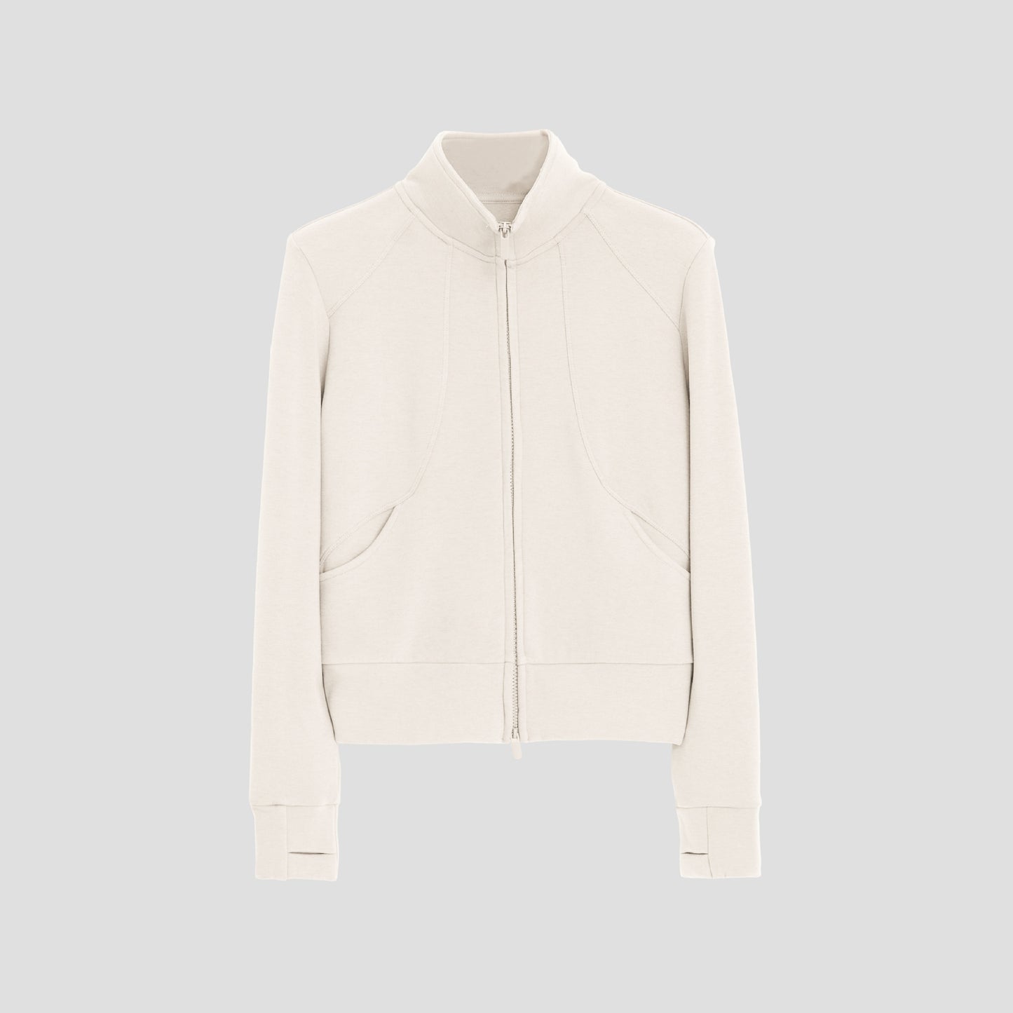 Women Sport Jacket Crop Length Breathable Warm Cozy SCUBA Full-Zip Cropped Hoodie Sweater